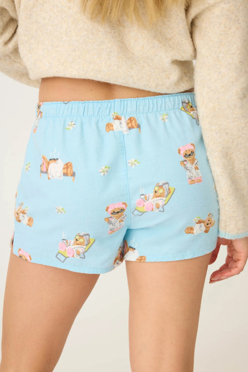Pj Salvage Flannels Beary Cute Bear Print Flannel Shorts